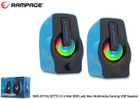 RAMPAGE RMS-G7 FALSETTO 2.0 RGB Ledli Mavi Multimedia Gaming Speaker - 1